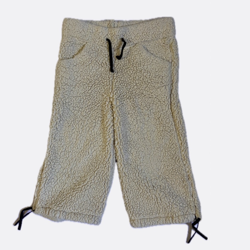Vintage Cream Fuzzy Teddy Sweatpants 🧶